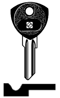 Afbeelding van Silca Autosleutel plastic kop brass GT13AP