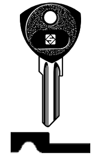 Afbeelding van Silca Autosleutel plastic kop brass GT13BP