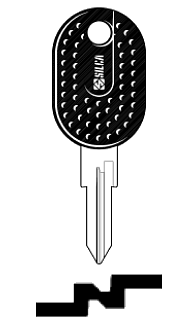 Afbeelding van Silca Autosleutel plastic kop brass GT16FP