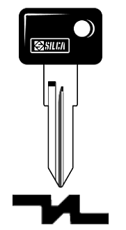 Afbeelding van Silca Autosleutel plastic kop staal GT10AP