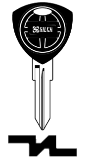 Afbeelding van Silca Autosleutel plastic kop staal GT10BP