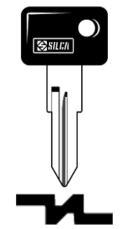 Afbeelding van Silca Autosleutel plastic kop staal GT14AP