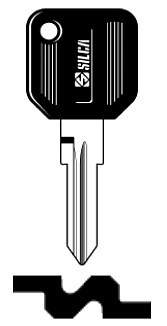 Afbeelding van Silca Autosleutel plastic kop staal GT15RAP