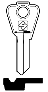 Afbeelding van Silca Cilindersleutel brass GT1