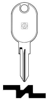 Afbeelding van Silca Autosleutel z/plastic kop staal GT10