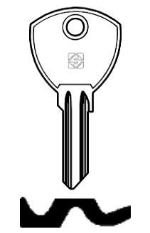 Afbeelding van Silca Autosleutel z/plastic kop staal GT12B