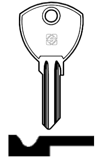 Afbeelding van Silca Autosleutel z/plastic kop staal GT13A