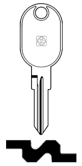 Afbeelding van Silca Autosleutel z/plastic kop staal GT15R