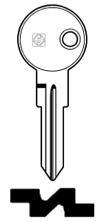 Afbeelding van Silca Autosleutel z/plastic kop staal GT17R