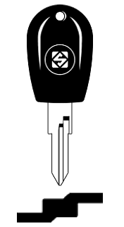 Afbeelding van Silca Transpondersleutel brass GT16T2