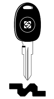 Afbeelding van Silca Autosleutel plastic kop staal GT15RCP