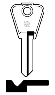 Afbeelding van Silca Cilindersleutel brass GT4