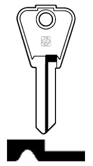 Afbeelding van Silca Cilindersleutel brass GT4R