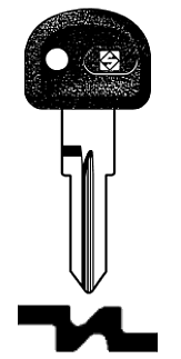 Afbeelding van Silca Autosleutel plastic kop staal GT7BP