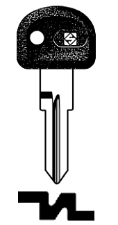 Afbeelding van Silca Autosleutel plastic kop brass GT8BP