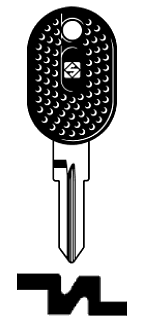 Afbeelding van Silca Autosleutel plastic kop brass GT8FP