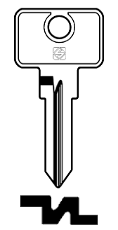 Afbeelding van Silca Autosleutel z/plastic kop staal GT8