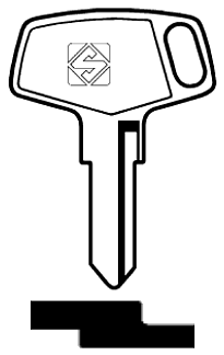 Afbeelding van Silca Autosleutel z/plastic kop staal YH10R