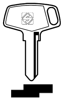 Afbeelding van Silca Autosleutel z/plastic kop staal YH11