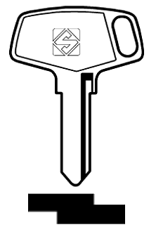 Afbeelding van Silca Autosleutel z/plastic kop staal YH11R