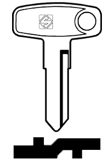 Afbeelding van Silca Autosleutel z/plastic kop staal YH15