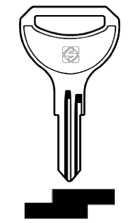 Afbeelding van Silca Autosleutel z/plastic kop staal YH18