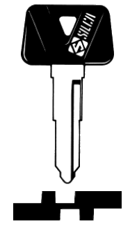 Afbeelding van Silca Autosleutel plastic kop brass YH29AP