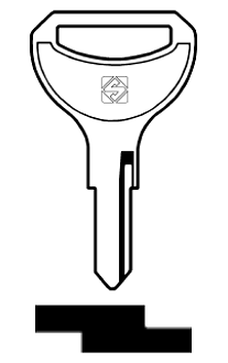 Afbeelding van Silca Autosleutel z/plastic kop brass YH20R