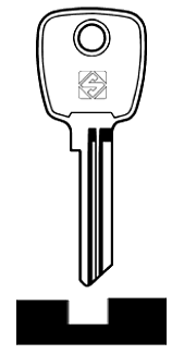 Afbeelding van Silca Autosleutel z/plastic kop staal YH2