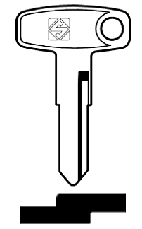 Afbeelding van Silca Autosleutel z/plastic kop staal YH21