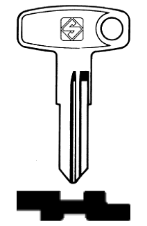 Afbeelding van Silca Autosleutel z/plastic kop staal YH23R