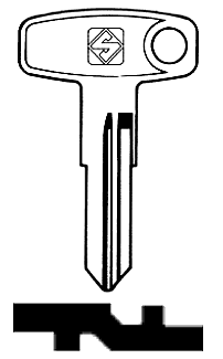 Afbeelding van Silca Autosleutel z/plastic kop staal YH24R