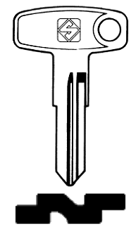 Afbeelding van Silca Autosleutel z/plastic kop staal YH25