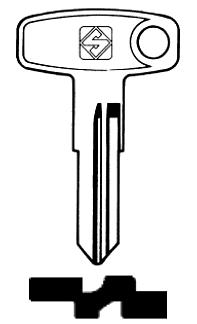 Afbeelding van Silca Autosleutel z/plastic kop staal YH26R