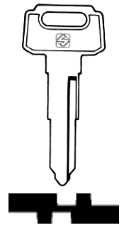 Afbeelding van Silca Autosleutel z/plastic kop staal YH29R