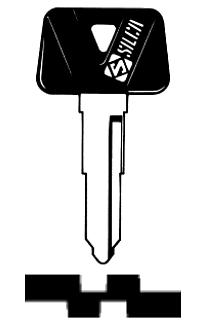 Afbeelding van Silca Autosleutel plastic kop brass YH30RAP