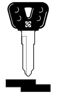 Afbeelding van Silca Autosleutel plastic kop staal YH31RBP