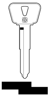 Afbeelding van Silca Autosleutel z/plastic kop brass YH35R