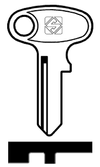 Afbeelding van Silca Autosleutel z/plastic kop staal YH32