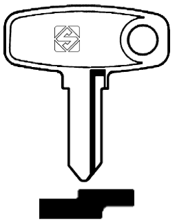 Afbeelding van Silca Autosleutel z/plastic kop staal YH6