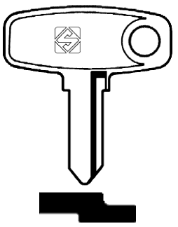 Afbeelding van Silca Autosleutel z/plastic kop staal YH6R