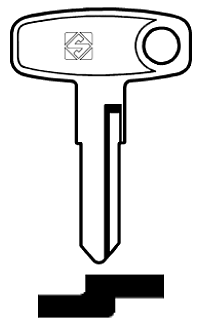 Afbeelding van Silca Autosleutel z/plastic kop staal YH7