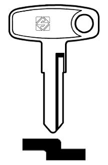 Afbeelding van Silca Autosleutel z/plastic kop staal YH7R