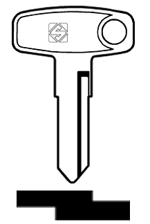 Afbeelding van Silca Autosleutel z/plastic kop staal YH8R