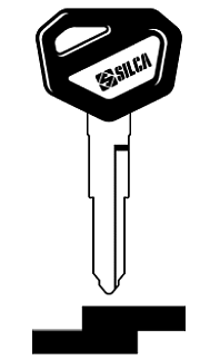 Afbeelding van Silca Autosleutel plastic kop brass KW12BP