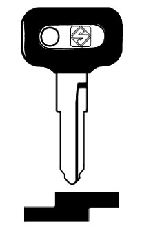 Afbeelding van Silca Autosleutel plastic kop brass KW13P