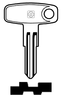 Afbeelding van Silca Autosleutel z/plastic kop staal KW10