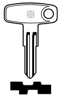 Afbeelding van Silca Autosleutel z/plastic kop staal KW10R