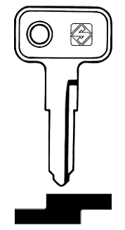 Afbeelding van Silca Autosleutel z/plastic kop staal KW13