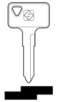 Afbeelding van Silca Autosleutel z/plastic kop staal KW14